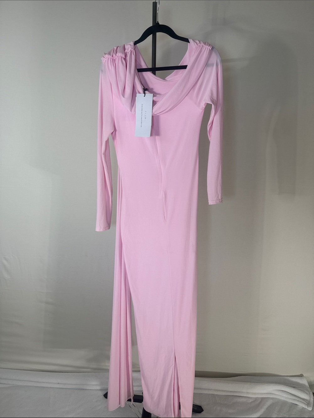CLUB L LONDON PINK RUCHED MAXI DRESS US 10 - Picture 8 of 12